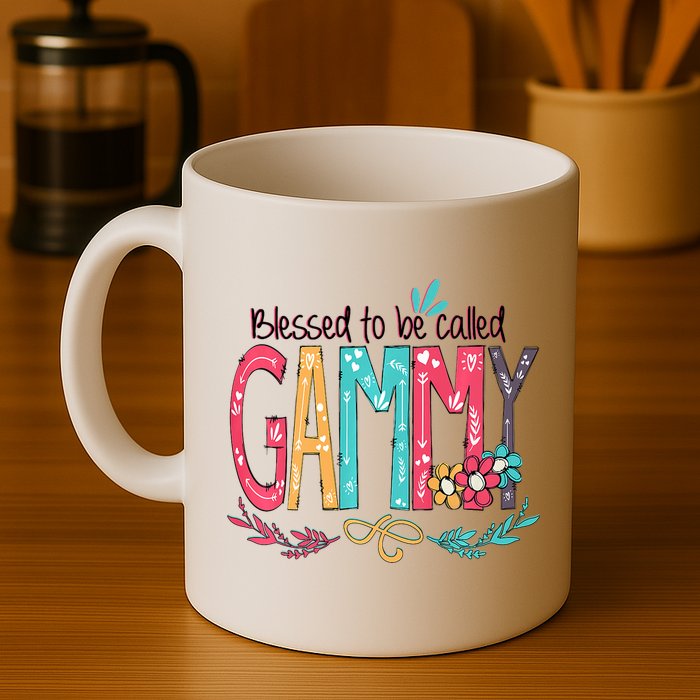 Blessed To Be Called Gammy Colorful Grandma Mug