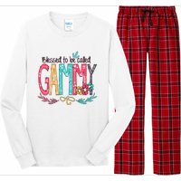 Blessed To Be Called Gammy Colorful Grandma Long Sleeve Pajama Set