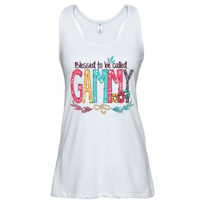 Blessed To Be Called Gammy Colorful Grandma Ladies Essential Flowy Tank