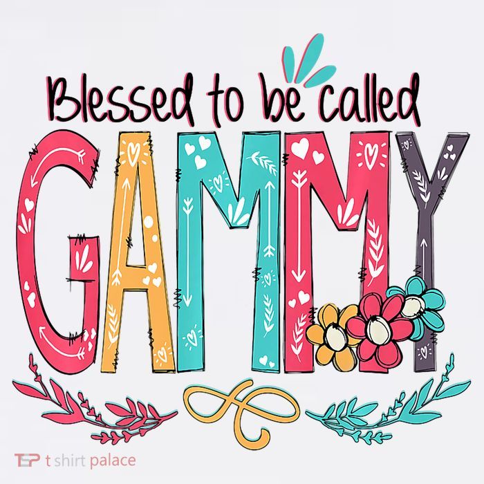 Blessed To Be Called Gammy Colorful Grandma Flatbill Hat
