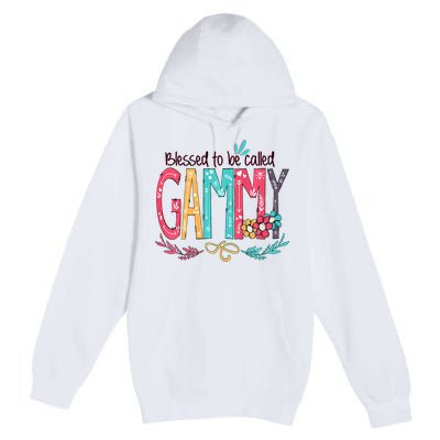 Blessed To Be Called Gammy Colorful Grandma Premium Pullover Hoodie