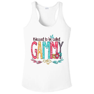 Blessed To Be Called Gammy Colorful Grandma Ladies PosiCharge Competitor Racerback Tank