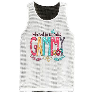 Blessed To Be Called Gammy Colorful Grandma Mesh Reversible Basketball Jersey Tank