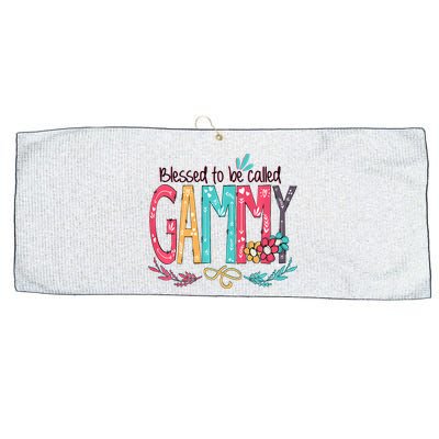 Blessed To Be Called Gammy Colorful Grandma Large Microfiber Waffle Golf Towel