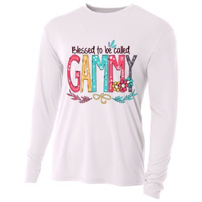 Blessed To Be Called Gammy Colorful Grandma Cooling Performance Long Sleeve Crew