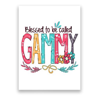 Blessed To Be Called Gammy Colorful Grandma Poster