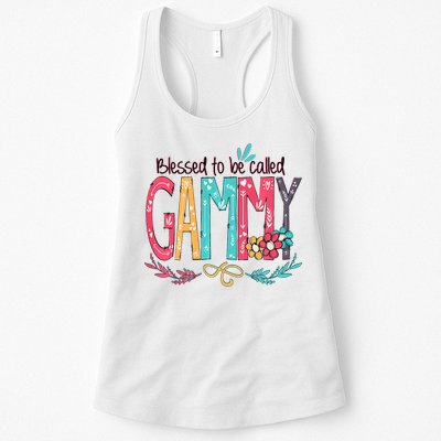 Blessed To Be Called Gammy Colorful Grandma Womens Tank Top