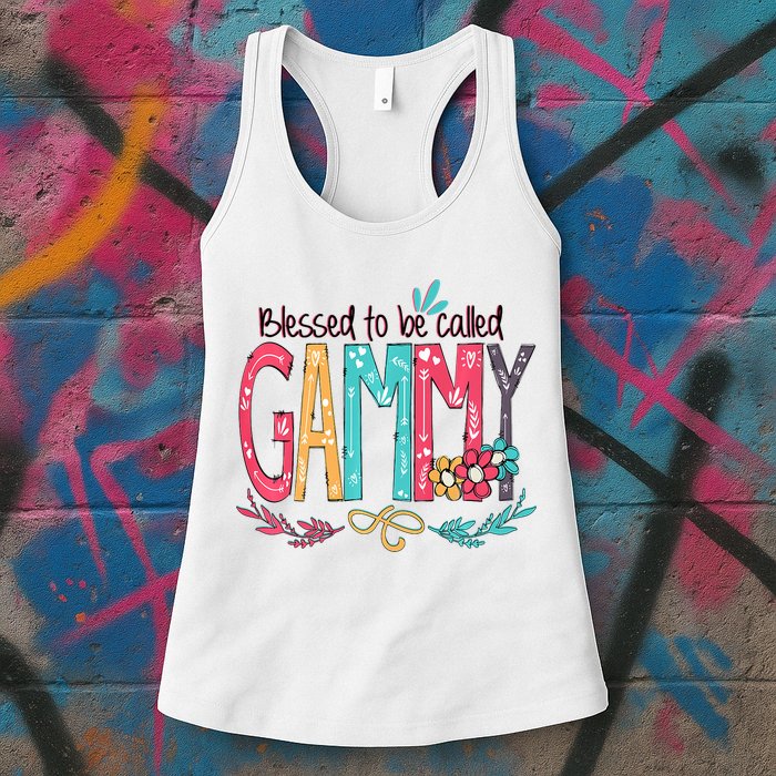 Blessed To Be Called Gammy Colorful Grandma Womens Tank Top