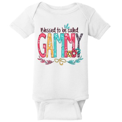 Blessed To Be Called Gammy Colorful Grandma Baby Bodysuit