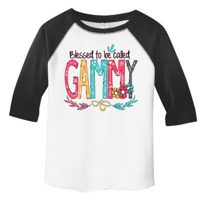 Blessed To Be Called Gammy Colorful Grandma Toddler Fine Jersey T-Shirt