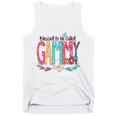 Blessed To Be Called Gammy Colorful Grandma Tank Top