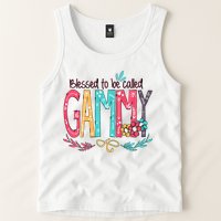 Blessed To Be Called Gammy Colorful Grandma Tank Top