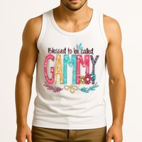 Blessed To Be Called Gammy Colorful Grandma Tank Top