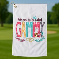Blessed To Be Called Gammy Colorful Grandma Golf Towel