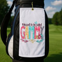 Blessed To Be Called Gammy Colorful Grandma Golf Towel
