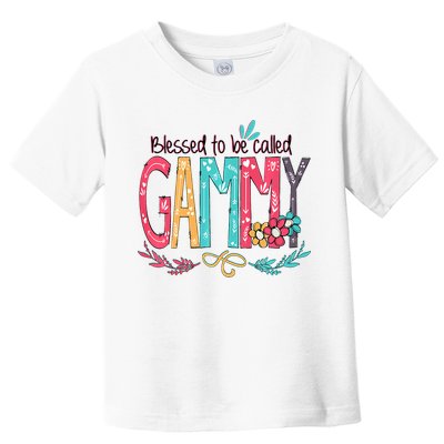 Blessed To Be Called Gammy Colorful Grandma Toddler T-Shirt