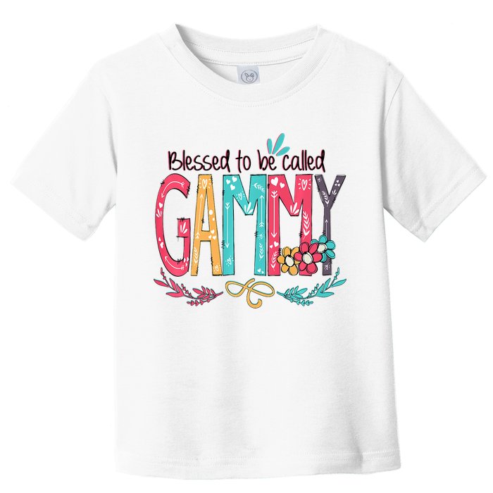 Blessed To Be Called Gammy Colorful Grandma Toddler T-Shirt