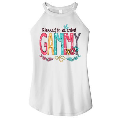 Blessed To Be Called Gammy Colorful Grandma Women's Perfect Tri Rocker Tank