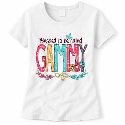 Blessed To Be Called Gammy Colorful Grandma Womens T-Shirt