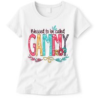 Blessed To Be Called Gammy Colorful Grandma Womens T-Shirt