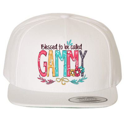 Blessed To Be Called Gammy Colorful Grandma Wool Snapback Cap