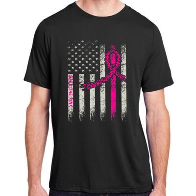 Back The Breast Cancer Awareness Flag Adult ChromaSoft Performance T-Shirt