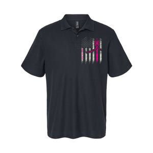 Back The Breast Cancer Awareness Flag Softstyle Adult Sport Polo