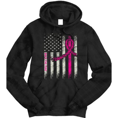 Back The Breast Cancer Awareness Flag Tie Dye Hoodie