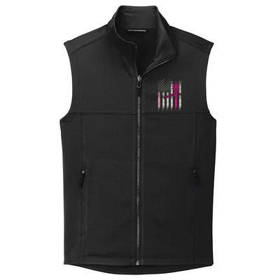 Back The Breast Cancer Awareness Flag Collective Smooth Fleece Vest