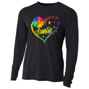 Blessed To Be Called Auntie Costume Heart Daisy Colorful Cooling Performance Long Sleeve Crew