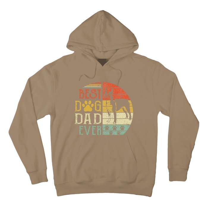 Boston Terrier Best Dog Dad Ever Vintage FatherS Day Retro Hoodie