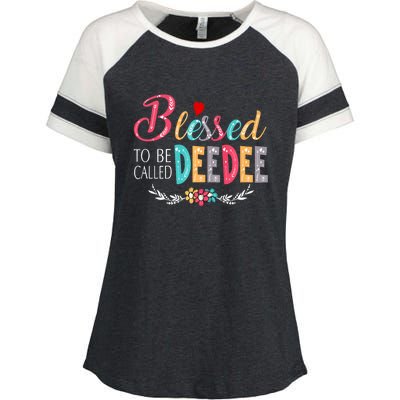 Blessed To Be Called Deedee Colorful Art Enza Ladies Jersey Colorblock Tee