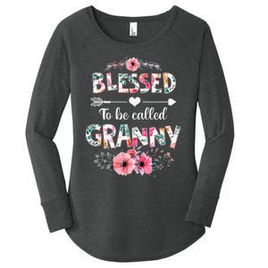 Blessed To Be Called Granny Funny Granny Mother's Day Women's Perfect Tri Tunic Long Sleeve Shirt