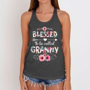 Blessed To Be Called Granny Funny Granny Mother's Day Women's Knotted Racerback Tank