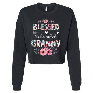 Blessed To Be Called Granny Funny Granny Mother's Day Cropped Pullover Crew