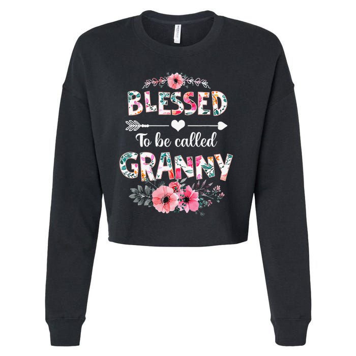 Blessed To Be Called Granny Funny Granny Mother's Day Cropped Pullover Crew