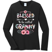 Blessed To Be Called Granny Funny Granny Mother's Day Ladies Long Sleeve Shirt