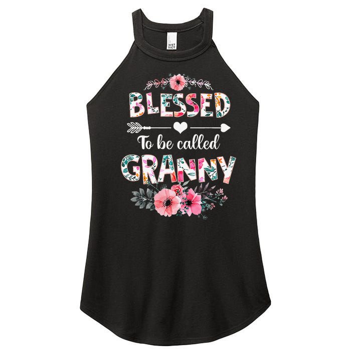 Blessed To Be Called Granny Funny Granny Mother's Day Women's Perfect Tri Rocker Tank