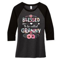 Blessed To Be Called Granny Funny Granny Mother's Day Women's Tri-Blend 3/4-Sleeve Raglan Shirt