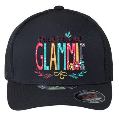 Blessed To Be Called Glammie Colorful Grandma Flexfit Unipanel Trucker Cap