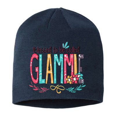 Blessed To Be Called Glammie Colorful Grandma Sustainable Beanie