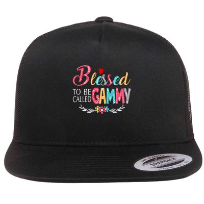 Blessed To Be Called Gammy Colorful Art Flatbill Hat