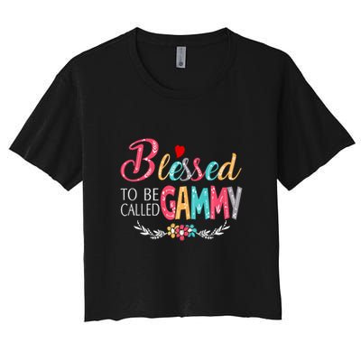 Blessed To Be Called Gammy Colorful Art Crop Top