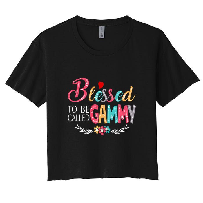 Blessed To Be Called Gammy Colorful Art Crop Top
