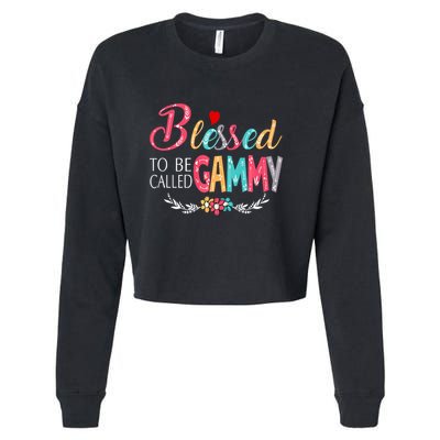 Blessed To Be Called Gammy Colorful Art Cropped Pullover Crew