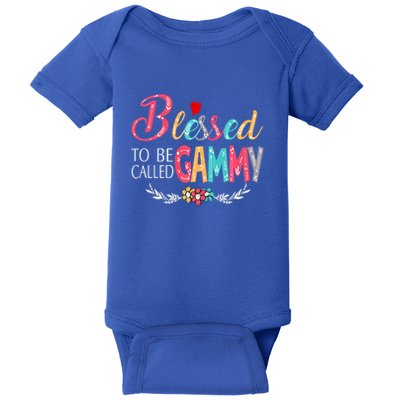 Blessed To Be Called Gammy Colorful Art Baby Bodysuit