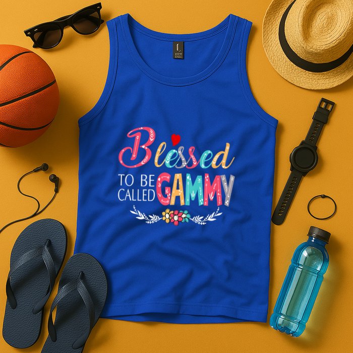 Blessed To Be Called Gammy Colorful Art Tank Top