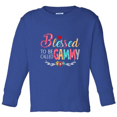 Blessed To Be Called Gammy Colorful Art Toddler Long Sleeve Shirt