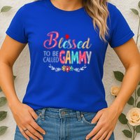 Blessed To Be Called Gammy Colorful Art Womens T-Shirt