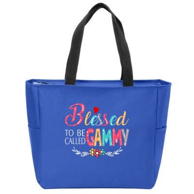 Blessed To Be Called Gammy Colorful Art Zip Tote Bag